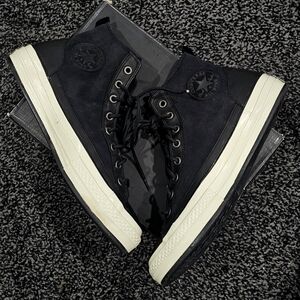 Converse Men's High Top Sneakers in Black with Cream Sole